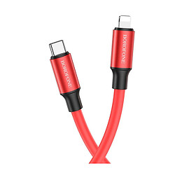 USB кабель Borofone BX82 Apple iPhone SE 2022 / iPhone 14 Pro Max / iPhone 14 Plus / iPhone 14 Pro / iPhone 14 / iPhone 13 Pro / iPhone 13 Mini / iPhone 13 / iPhone 13 Pro Max / iPhone 12 Mini / iPhone 12 Pro Max, Lightning, 1.0 м., Красный