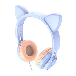 Навушники Hoco W36 Cat ear, Стерео, Синій
