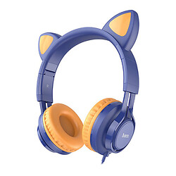 Bluetooth-гарнитура Hoco W36 Cat ear, Стерео, Синий