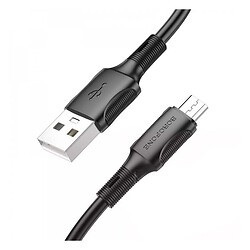 USB кабель Borofone BX80 Succeed, MicroUSB, 1.0 м., Черный