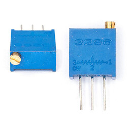 Резистор 200 kOhm VTR-A-3296W-204-R VTRons (настроювальний багатооборотний 3/8" вивідний, регулювання зверху, 9,5x10x5мм)