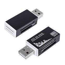 Картридер USB для: Micro SD, SDHC , TF, M2, MMC. Цвет: черный