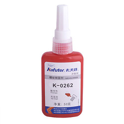 Фіксатор різьблення анаеробний высокої міцності K-0262 червоний [50мл] (Kafuter) (для нероз'ємних з'єднань)