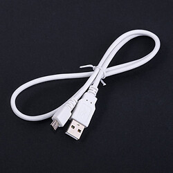 Кабель USBA-plug - USBmicro - plug длина 0,6м, білий (USB-MICBM-0.6)