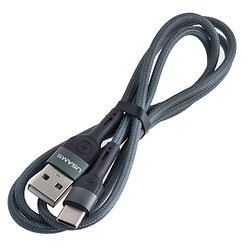 USB кабель USAMS US-SJ449 U55, Type-C, 1.0 м., Зелений