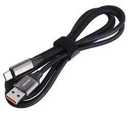 USB кабель USAMS US-SJ544 U78, Type-C, 1.2 м., Чорний