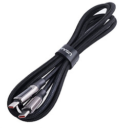 USB кабель USAMS US-SJ546 U78, Type-C, 1.2 м., Чорний