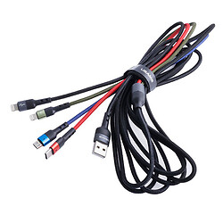 Кабель USB US-SJ413 U26 (USAMS) 4IN1 2A Charging & Data Cable (USAMS) 3м черный