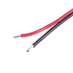 Провод питания плоский 2-жильный 16 AWG (PVC, 26/0.25/TS) черный+красный