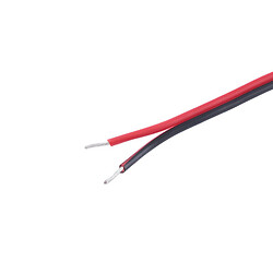 Провод питания плоский 2-жильный 20 AWG (PVC, 21/0.15/TS) черный+красный