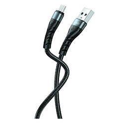 USB кабель XO NB209, MicroUSB, 1.0 м., Чорний