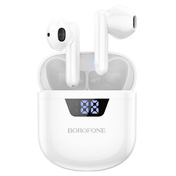 Bluetooth-гарнитура Borofone BW05, Стерео, Белый