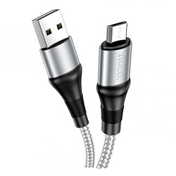USB кабель Hoco X50, MicroUSB, 1.0 м., Сірий