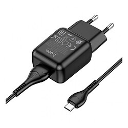 МЗП Hoco C96A, MicroUSB, З кабелем, 2.1 A, Чорний