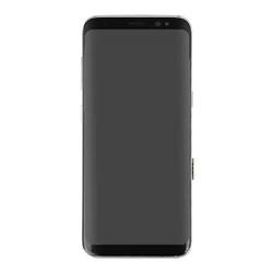Дисплей (экран) Samsung G950 Galaxy S8, С сенсорным стеклом, С рамкой, Amoled, Серебряный