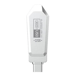 USB Flash XO U50, 32 Гб., Серебряный