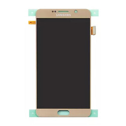 Дисплей (екран) Samsung N920 Galaxy Note 5 / N9200 Galaxy Note 5 Dual Sim, Без рамки, З сенсорним склом, Amoled, Золотий