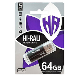 USB Flash Hi-Rali Corsair, 64 Гб., Чорний