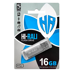 USB Flash Hi-Rali Rocket, 16 Гб., Срібний