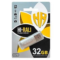 USB Flash Hi-Rali Rocket, 32 Гб., Срібний