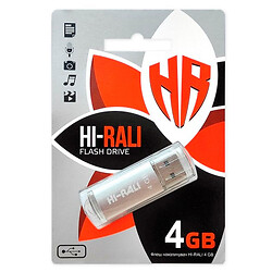 USB Flash Hi-Rali Rocket, 4 Гб., Срібний