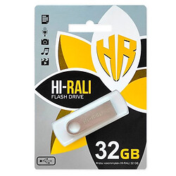 USB Flash Hi-Rali Shuttle, 32 Гб., Серебряный