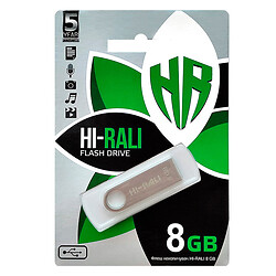 USB Flash Hi-Rali Shuttle, 8 Гб., Серебряный