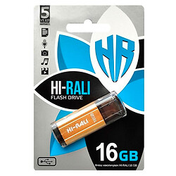 USB Flash Hi-Rali Stark, 16 Гб., Золотий