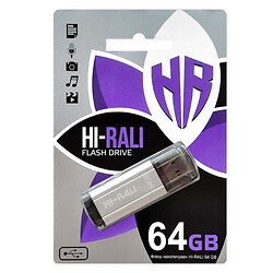 USB Flash Hi-Rali Stark, 64 Гб., Срібний