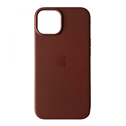 Чохол (накладка) Apple iPhone 14, Leather Case Color, Umber, MagSafe, Коричневий