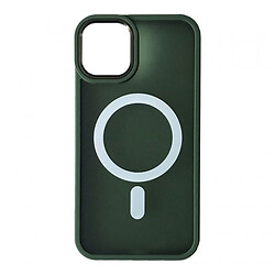 Чохол (накладка) Apple iPhone 13, Matte Guard, Dark Green, MagSafe, Зелений