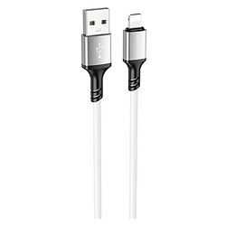 USB кабель Borofone BX83 Apple iPhone SE 2022 / iPhone 14 Pro Max / iPhone 14 Plus / iPhone 14 Pro / iPhone 14 / iPhone 13 Pro / iPhone 13 Mini / iPhone 13 / iPhone 13 Pro Max / iPhone 12 Mini / iPhone 12 Pro Max / iPhone 12 Pro, Lightning, 1.0 м., Білий