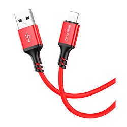 USB кабель Borofone BX83 Apple iPhone SE 2022 / iPhone 14 Pro Max / iPhone 14 Plus / iPhone 14 Pro / iPhone 14 / iPhone 13 Pro / iPhone 13 Mini / iPhone 13 / iPhone 13 Pro Max / iPhone 12 Mini / iPhone 12 Pro Max, Lightning, 1.0 м., Красный