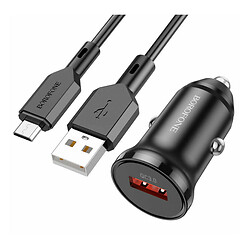 АЗП Borofone BZ18, MicroUSB, З кабелем, Чорний