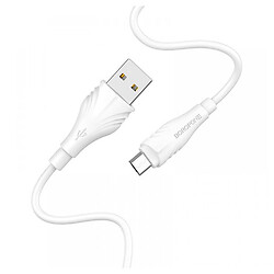 USB кабель Borofone BX18 Optimal, MicroUSB, 3.0 м., Белый