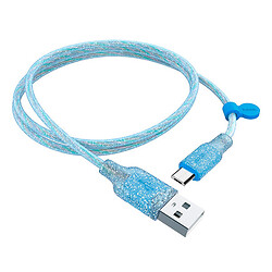 USB кабель Hoco U73 Star Galaxy, MicroUSB, 1.2 м., Синий