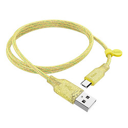 USB кабель Hoco U73 Star Galaxy, MicroUSB, 1.2 м., Желтый