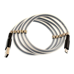 USB кабель Magnetic Supercalla, MicroUSB, 1.0 м., Сірий