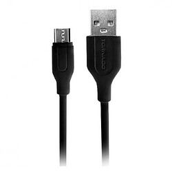 USB кабель TORNADO C1, MicroUSB, 1.0 м., Чорний