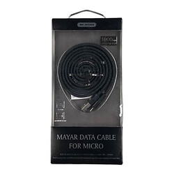 USB кабель WK WDC-050, MicroUSB, 1.0 м., Чорний