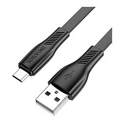 USB кабель Borofone BX85, MicroUSB, 1.0 м., Чорний