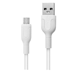 USB кабель Walker C350, MicroUSB, 1.0 м., Белый