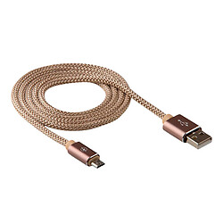 USB кабель Walker C740, MicroUSB, 1.0 м., Золотий