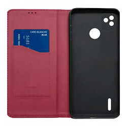 Чохол (книжка) Tecno Spark 8C / Spark Go 2022, Leather Case Fold, Темно червоний, Червоний - № 2