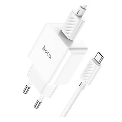 МЗП Hoco C106A, MicroUSB, З кабелем, 2.1 A, Білий