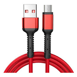 USB кабель Naisu NS-A2, MicroUSB, 1.0 м., Червоний
