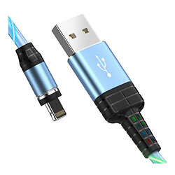 USB кабель Hoco U90 Apple iPhone 15 Plus / iPhone 15 Pro Max / iPhone 15 / iPhone 15 Pro / iPhone SE 2022 / iPhone 14 Pro Max / iPhone 14 Plus / iPhone 14 Pro / iPhone 14 / iPhone 13 Pro / iPhone 13 Mini / iPhone 13, Lightning, 1.0 м., Синий