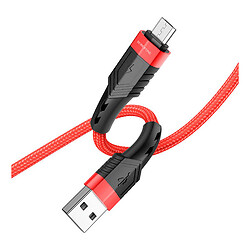 USB кабель Borofone BU35, MicroUSB, 1.2 м., Червоний