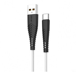 USB кабель Denmen D19T, Type-C, 1.0 м., Білий