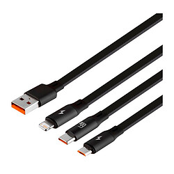 USB кабель Baseus CAMLC-MJ01 Apple iPhone SE 2022 / iPhone 14 Pro Max / iPhone 14 Plus / iPhone 14 Pro / iPhone 14 / iPhone 13 Pro / iPhone 13 Mini / iPhone 13 / iPhone 13 Pro Max / iPhone 12 Mini, Lightning, Type-C, MicroUSB, 1.2 м., Черный